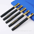 China Luxury gold clip rubber square hotel ball pen Supplier